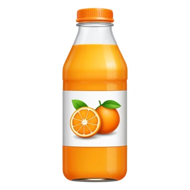 Orange juice bottle  sticker