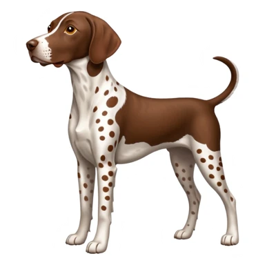 white and orange spotted german short haired pointer no tail sticker