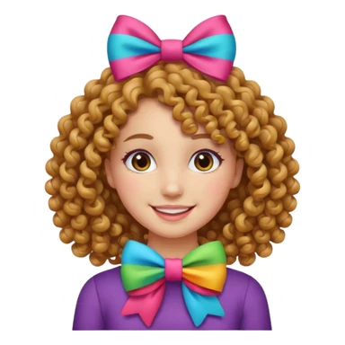 ios 18 emoji pretty poor girl with curly hair  sticker