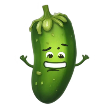 A pickle saying i love cynthia wearing pants sticker