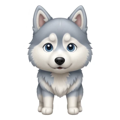 A Husky with lightblue eyes sticker