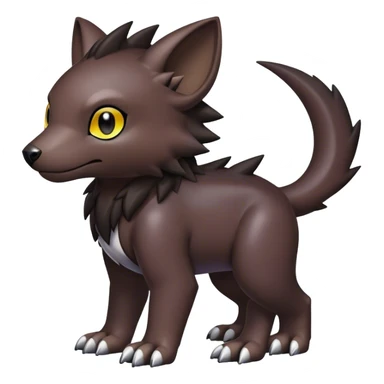 Cute cool colorful dark Digimon-animal-hybrid full body sticker