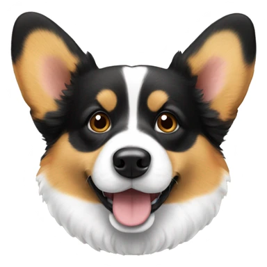 Tricolour fluffy corgi Pembroke  sticker