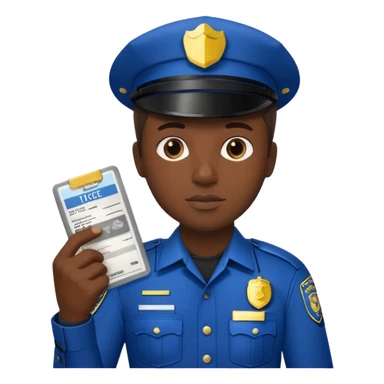 POLICÍA CON MULTA EN LA MANO sticker