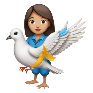 un peruano con cuerpo de paloma sticker