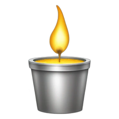 Une bougie dans un pot en or et argent sticker