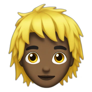 Xxxtentacion with yellow and black hair sticker