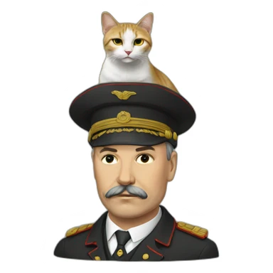 lenin and a cat on his head sticker
