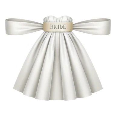 White sash with words bride on it sticker