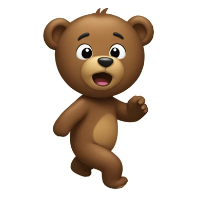 bear pooing in the woods sticker