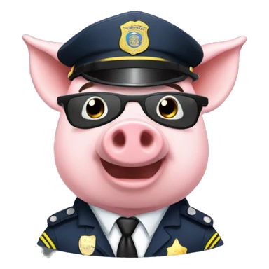pig police officer sticker