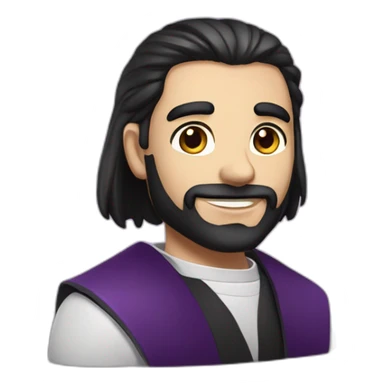 dark hair priest with purple eyes handsome flirty sticker
