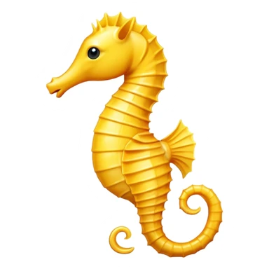 Seahorse all yellow just yellow sticker