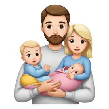 Boyfriend with a baby and his wife sticker