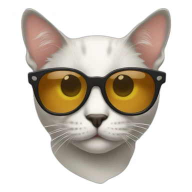 Cat sunglasses sticker