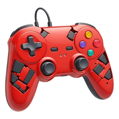 red game controller shattered sticker