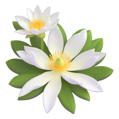 beautiful blooming epiphyllum flower with white petals sticker