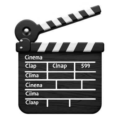 cinema clap (black and white) sticker