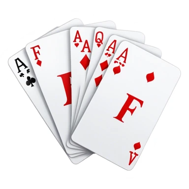 Deck of cards with an F on the front sticker