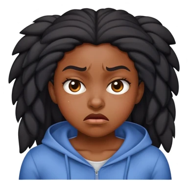 black girl irritated  sticker