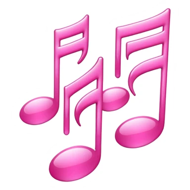 Pink notes of music sticker
