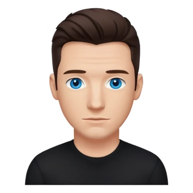 JC Chasez blue eyes, brown hair, black shirt sticker