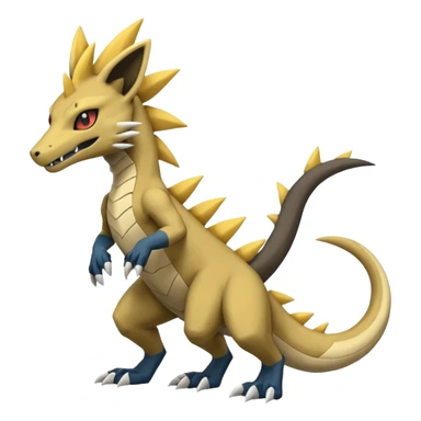 Salandit-Marowak-Manectric-Zeraora-Fakémon-hybrid-creature (full body)  sticker
