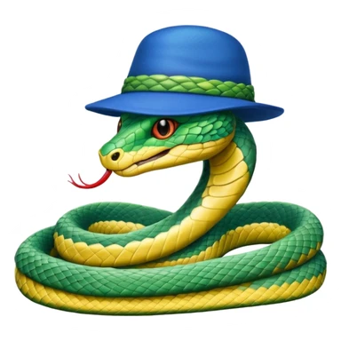 snake with blue hat sticker