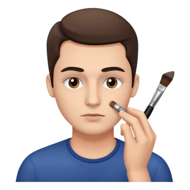 Man doing make up sticker