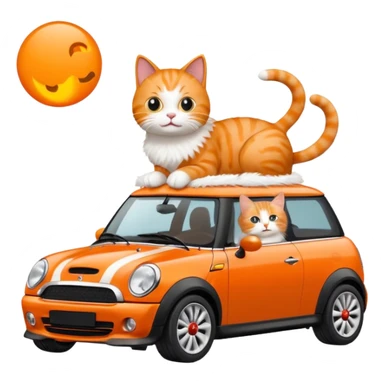 mini cooper cat sticker