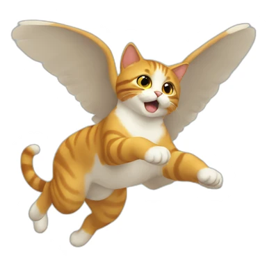 flying-cat sticker