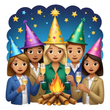 Bonfire Night with music sticker