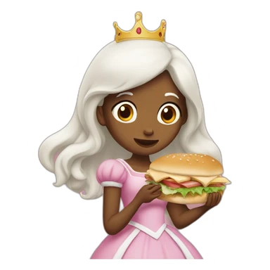 Princess eating a sandwich  sticker