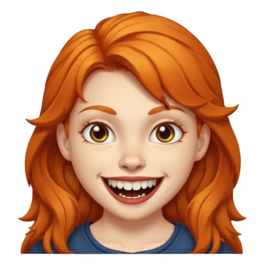 Werewolf ginger girl with a smile sticker