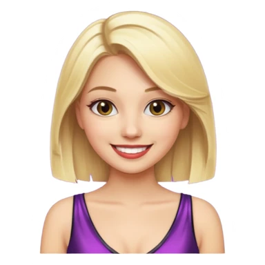 fancy blonde hair girl with night club outfit sticker