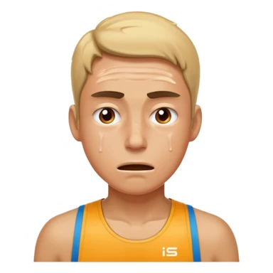 Exhausted runner sticker