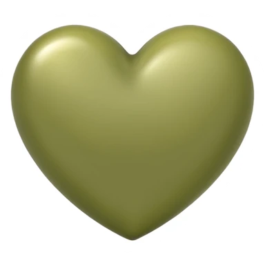 Pale olive heart  sticker