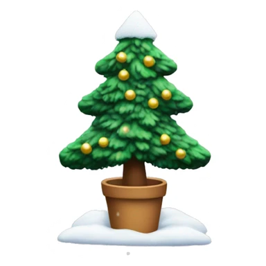 Coquette Christmas tree with snow on it sticker