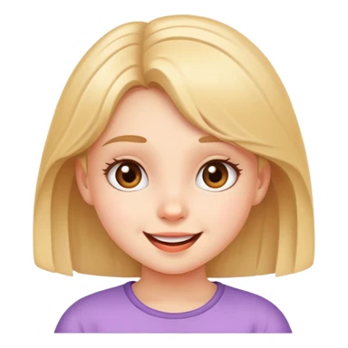 Young girl with cute face and happy expression sticker
