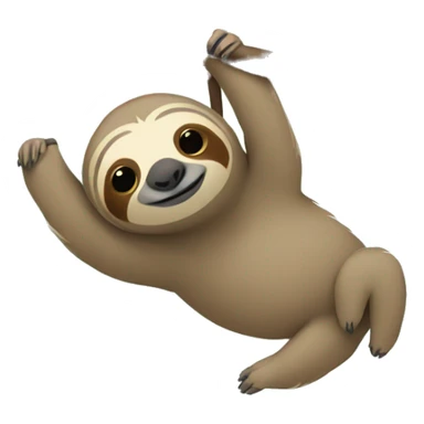 Sloth hanging from tree with hearts around  sticker