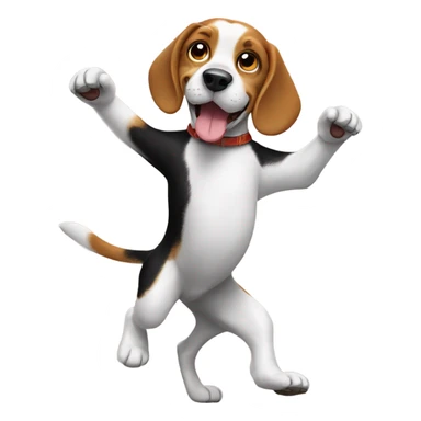 Beagle dancing  sticker