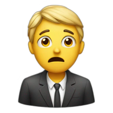 Man is afraid of the word exam sticker