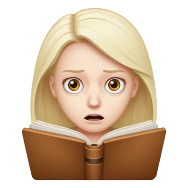 человек читает быстро, лицо испуганно sticker