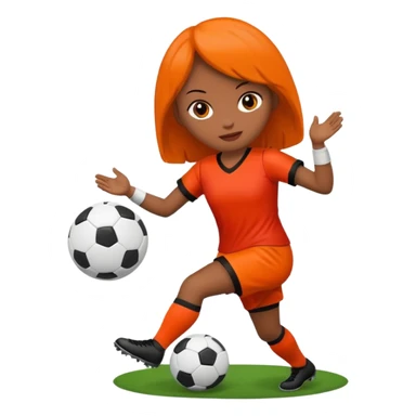 Boneca segurando uma Bola de futebol e somente a bola está queimando sticker