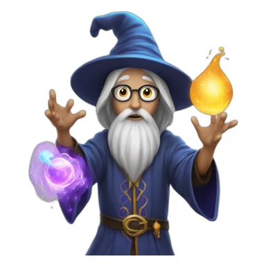 Magical wizard telekinesis sticker