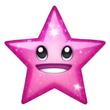 pink sparkly star sticker