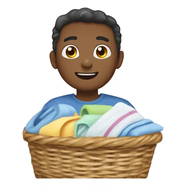 basket of laundry ￼ sticker
