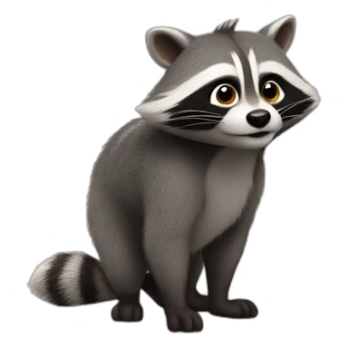 Thomas the train racoon sticker