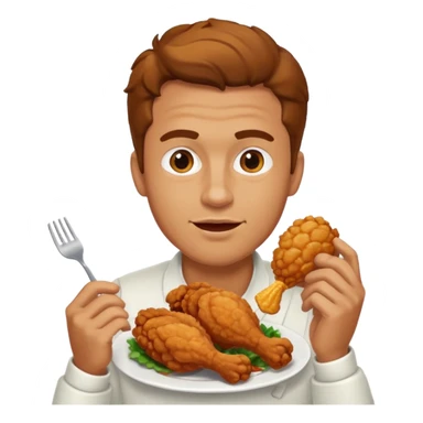 
man enjoying a plate of chicken sticker