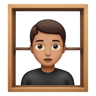 sneakily looking out a window sticker